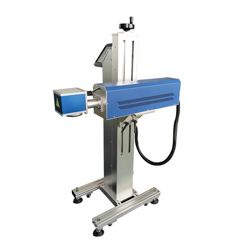 紫外飛行激光打標(biāo)機(jī)打生產(chǎn)日期二維碼圖文噴印